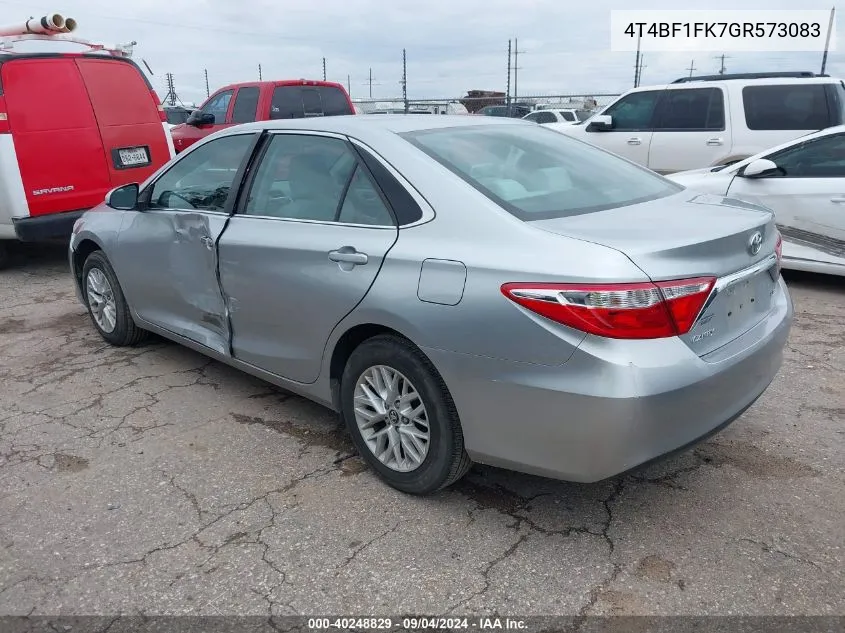 2016 Toyota Camry Le VIN: 4T4BF1FK7GR573083 Lot: 40248829