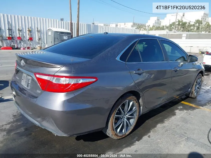 4T1BF1FK2GU520236 2016 Toyota Camry Xse