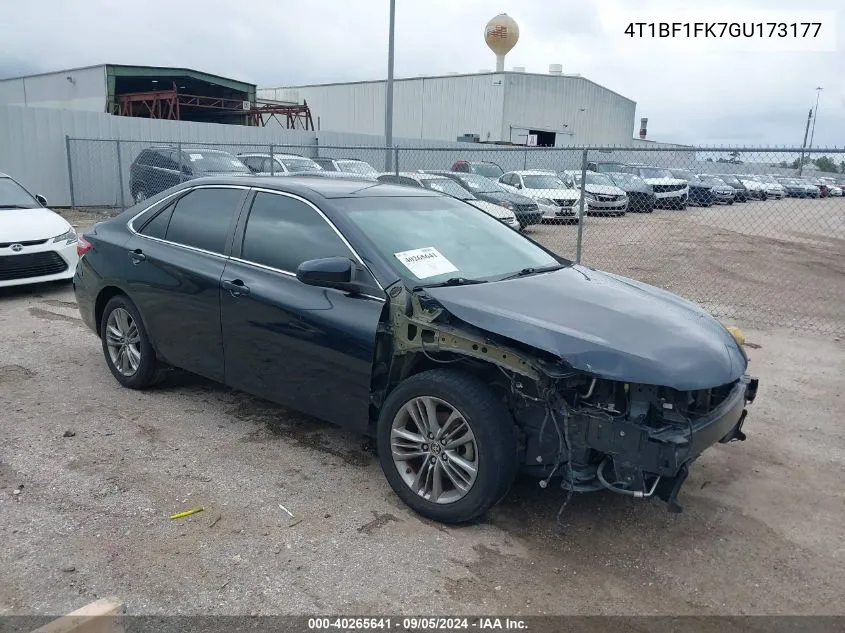 2016 Toyota Camry Se VIN: 4T1BF1FK7GU173177 Lot: 40265641