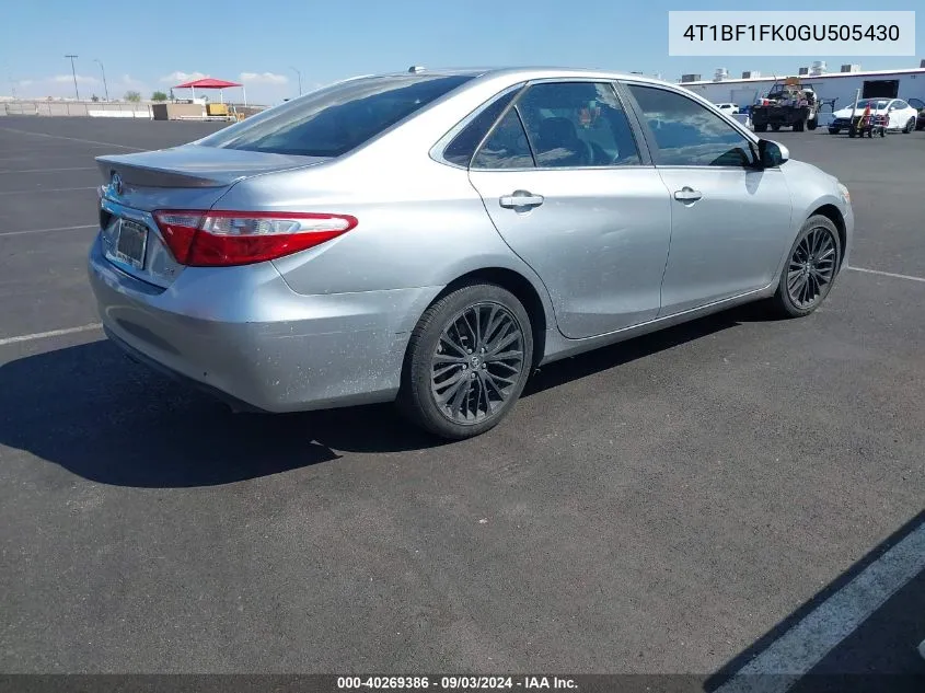 4T1BF1FK0GU505430 2016 Toyota Camry Se