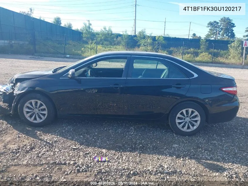 2016 Toyota Camry Le/Xle/Se/Xse VIN: 4T1BF1FK3GU120217 Lot: 40280926