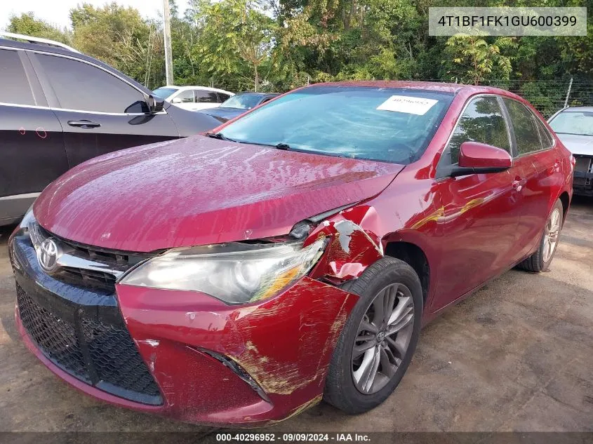 4T1BF1FK1GU600399 2016 Toyota Camry Se