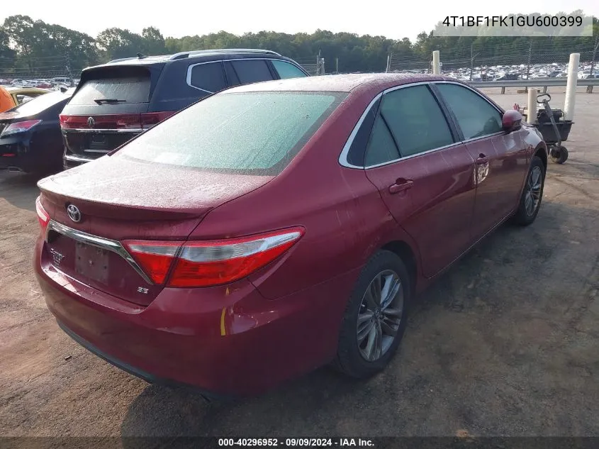 4T1BF1FK1GU600399 2016 Toyota Camry Se