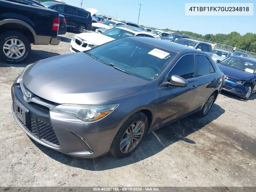 2016 Toyota Camry Se VIN: 4T1BF1FK7GU234818 Lot: 40297195