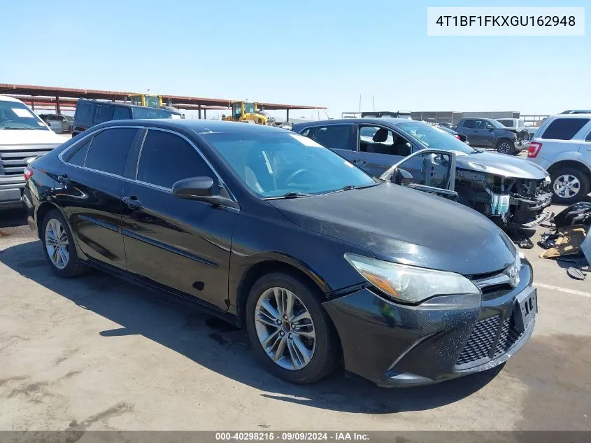 2016 Toyota Camry Se VIN: 4T1BF1FKXGU162948 Lot: 40298215