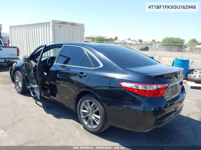 2016 Toyota Camry Se VIN: 4T1BF1FKXGU162948 Lot: 40298215