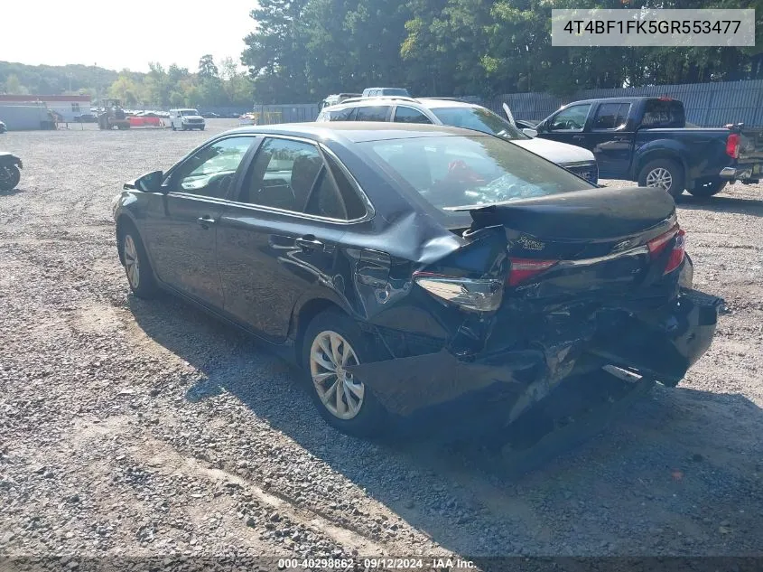 2016 Toyota Camry Le VIN: 4T4BF1FK5GR553477 Lot: 40298862