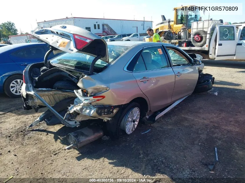 2016 Toyota Camry Le/Xle/Se/Xse VIN: 4T4BF1FK1GR570809 Lot: 40300736