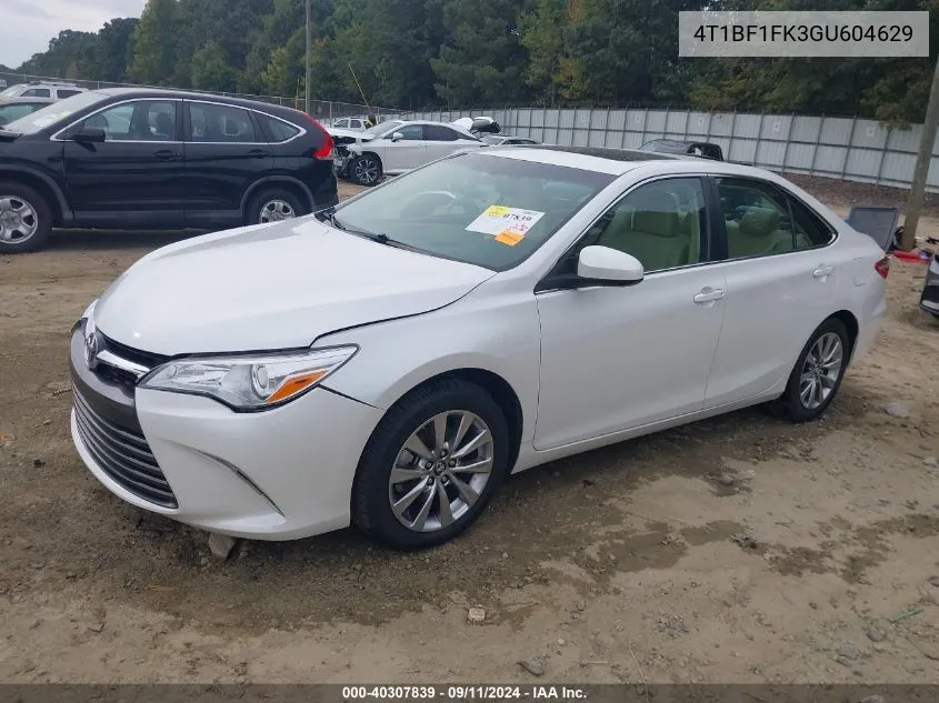 2016 Toyota Camry Xle VIN: 4T1BF1FK3GU604629 Lot: 40307839