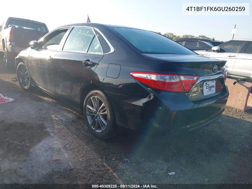 4T1BF1FK6GU260259 2016 Toyota Camry Le/Xle/Se/Xse