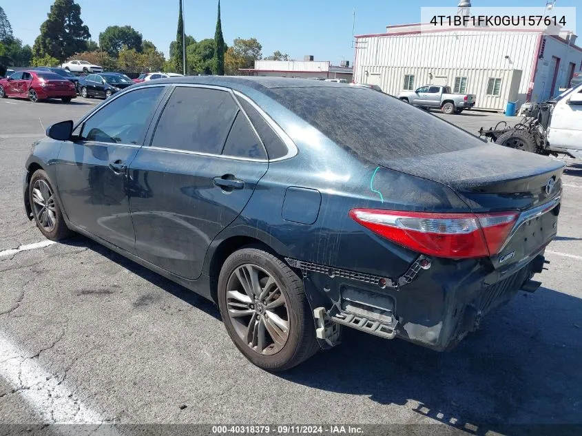 2016 Toyota Camry Le/Xle/Se/Xse VIN: 4T1BF1FK0GU157614 Lot: 40318379