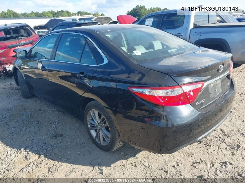 2016 Toyota Camry Se VIN: 4T1BF1FK3GU180143 Lot: 40323855