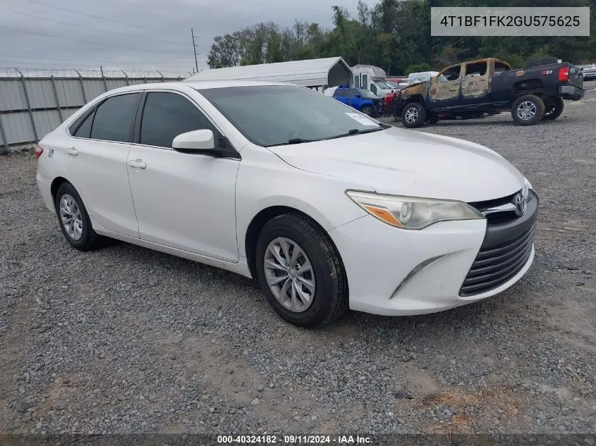 2016 Toyota Camry Le VIN: 4T1BF1FK2GU575625 Lot: 40324182