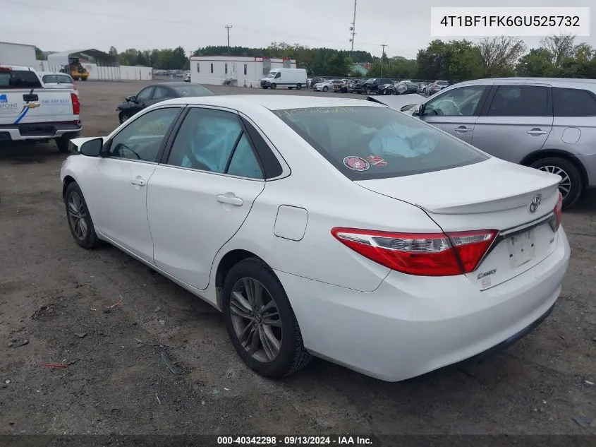 2016 Toyota Camry Le/Xle/Se/Xse VIN: 4T1BF1FK6GU525732 Lot: 40342298