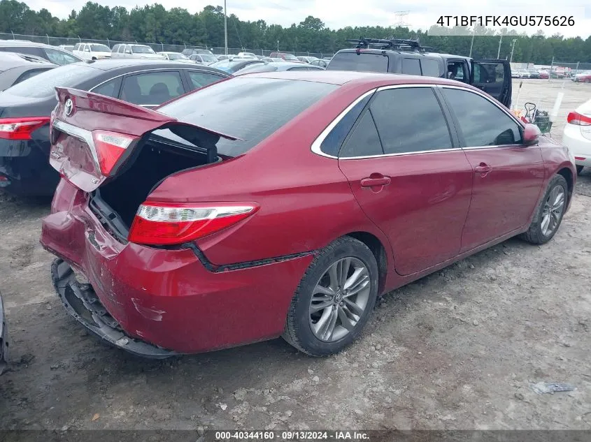 4T1BF1FK4GU575626 2016 Toyota Camry Le/Xle/Se/Xse