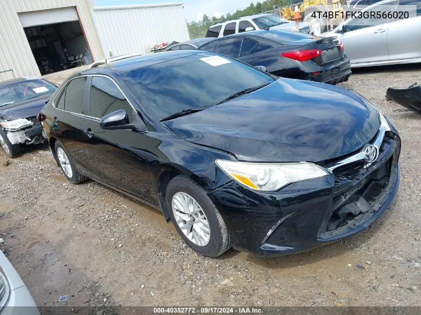 2016 Toyota Camry Le VIN: 4T4BF1FK3GR566020 Lot: 40352772