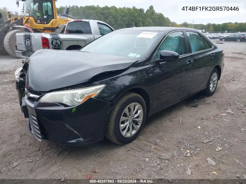 2016 Toyota Camry Le VIN: 4T4BF1FK2GR570446 Lot: 40357563