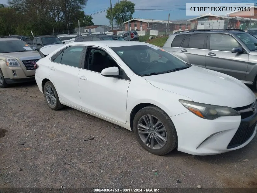 2016 Toyota Camry Se VIN: 4T1BF1FKXGU177045 Lot: 40364753