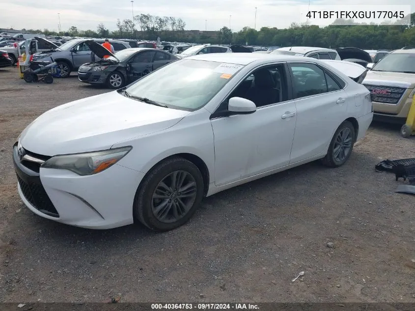 2016 Toyota Camry Se VIN: 4T1BF1FKXGU177045 Lot: 40364753