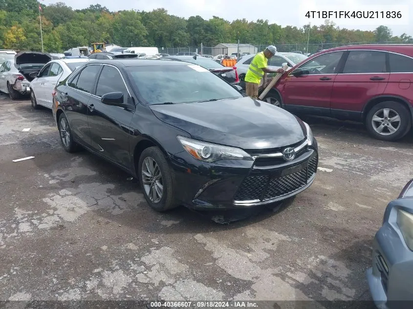 2016 Toyota Camry Le/Xle/Se/Xse VIN: 4T1BF1FK4GU211836 Lot: 40366607