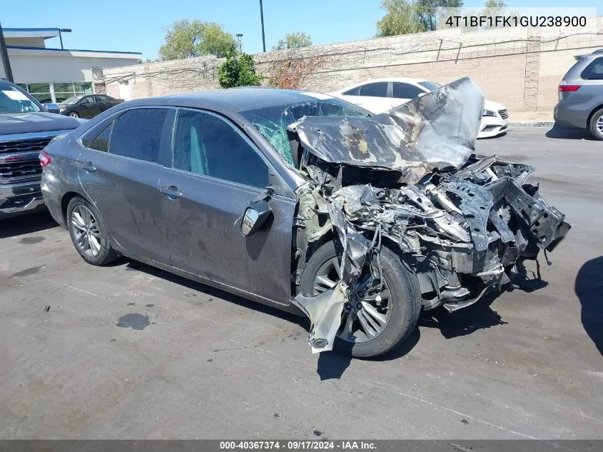 2016 Toyota Camry Se VIN: 4T1BF1FK1GU238900 Lot: 40367374