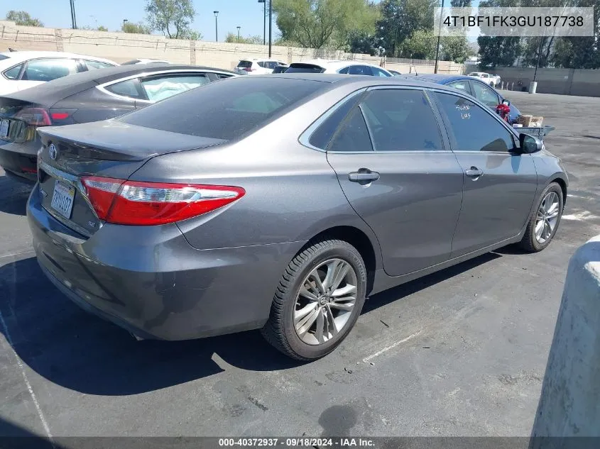 4T1BF1FK3GU187738 2016 Toyota Camry Se