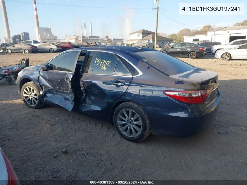 4T1BD1FK3GU197241 2016 Toyota Camry Hybrid Xle