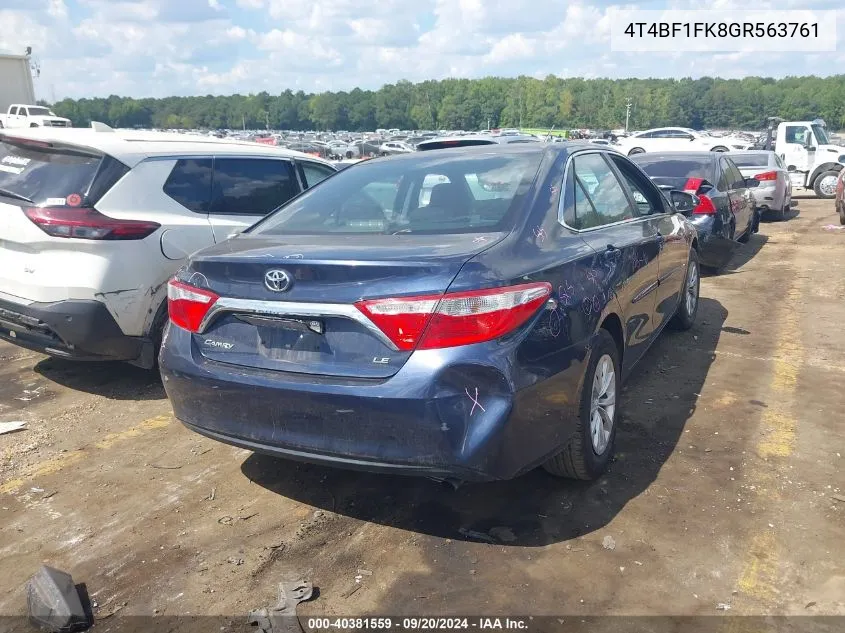 4T4BF1FK8GR563761 2016 Toyota Camry Le