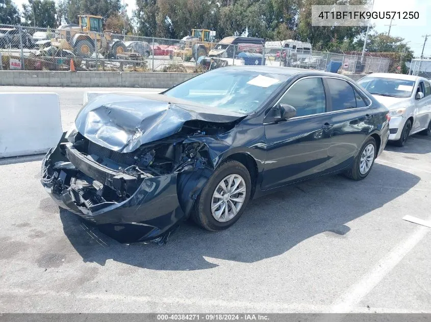 2016 Toyota Camry Le VIN: 4T1BF1FK9GU571250 Lot: 40384271