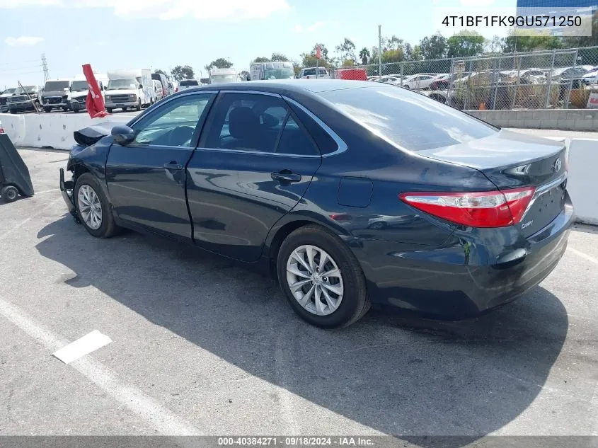 2016 Toyota Camry Le VIN: 4T1BF1FK9GU571250 Lot: 40384271