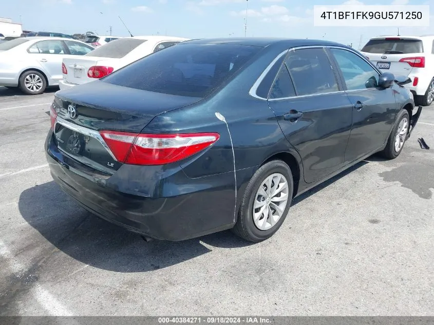 2016 Toyota Camry Le VIN: 4T1BF1FK9GU571250 Lot: 40384271