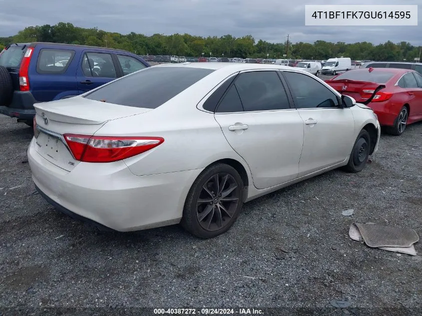 2016 Toyota Camry Le/Xle/Se/Xse VIN: 4T1BF1FK7GU614595 Lot: 40387272