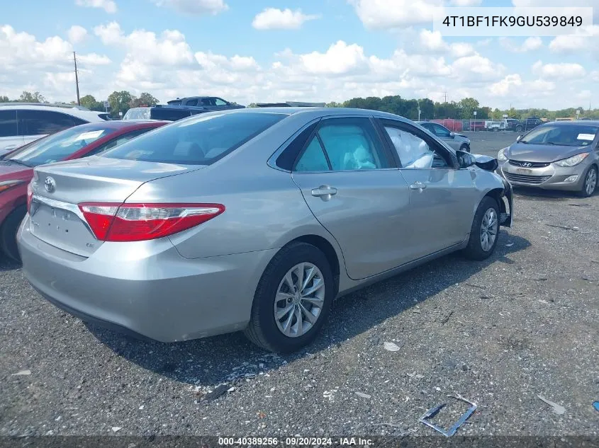 2016 Toyota Camry Le VIN: 4T1BF1FK9GU539849 Lot: 40389256