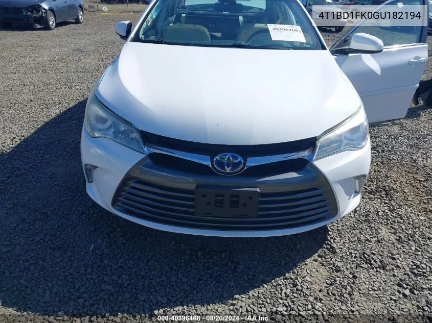 4T1BD1FK0GU182194 2016 Toyota Camry Hybrid Xle