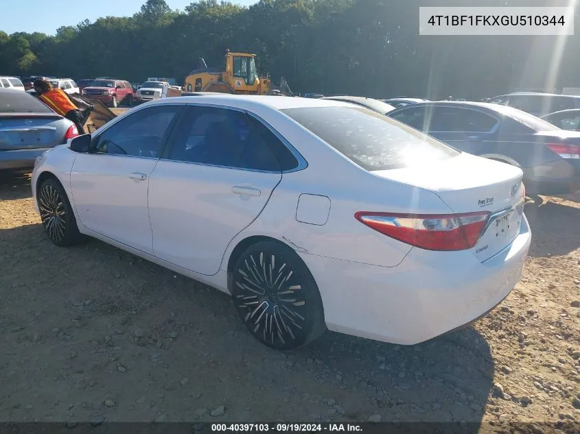 4T1BF1FKXGU510344 2016 Toyota Camry Le