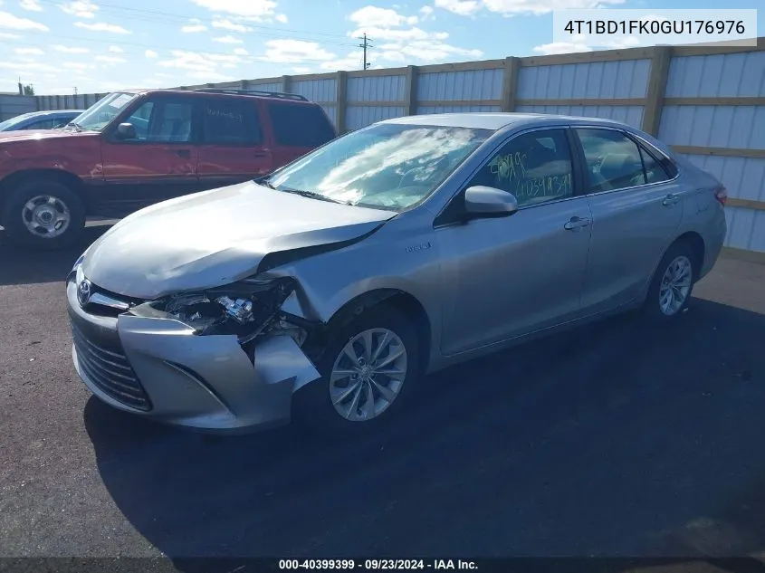 2016 Toyota Camry Hybrid Le VIN: 4T1BD1FK0GU176976 Lot: 40399399