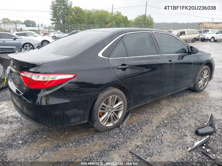 4T1BF1FK2GU236038 2016 Toyota Camry Se