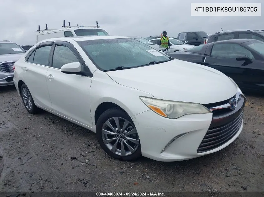 2016 Toyota Camry Hybrid Xle VIN: 4T1BD1FK8GU186705 Lot: 40403074