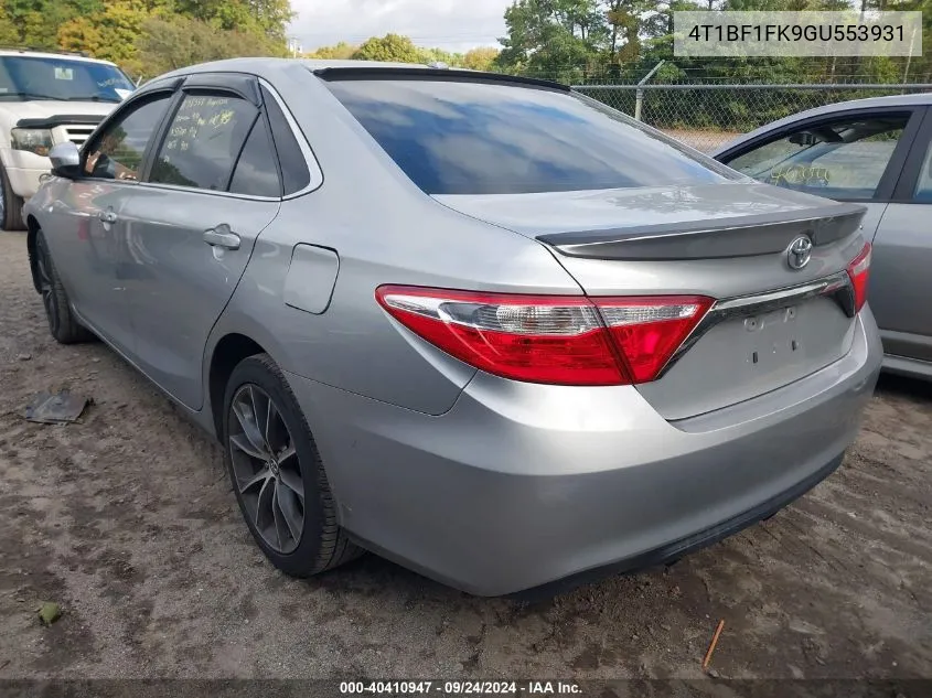 2016 Toyota Camry Xse VIN: 4T1BF1FK9GU553931 Lot: 40410947