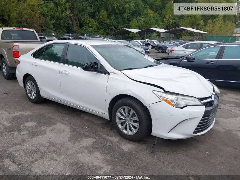 4T4BF1FK8GR581807 2016 Toyota Camry Le/Xle/Se/Xse