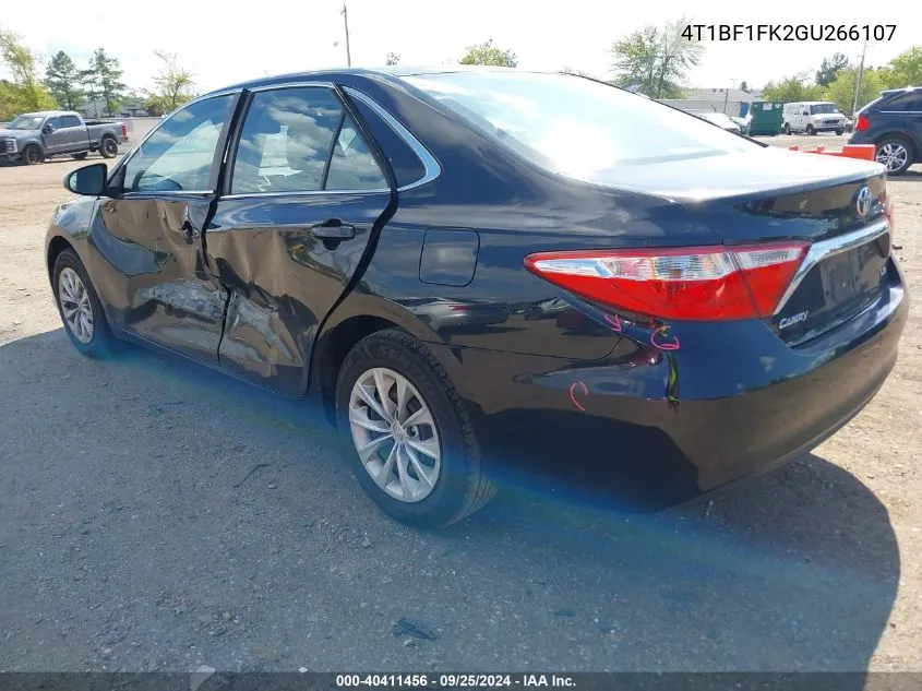 2016 Toyota Camry Le VIN: 4T1BF1FK2GU266107 Lot: 40411456