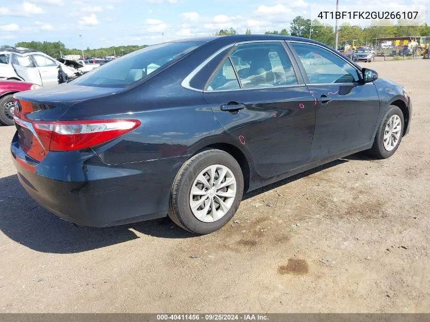 2016 Toyota Camry Le VIN: 4T1BF1FK2GU266107 Lot: 40411456