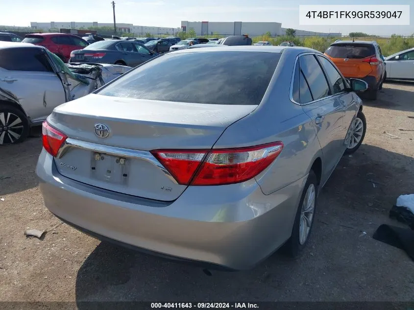 2016 Toyota Camry Le/Xle/Se/Xse VIN: 4T4BF1FK9GR539047 Lot: 40411643