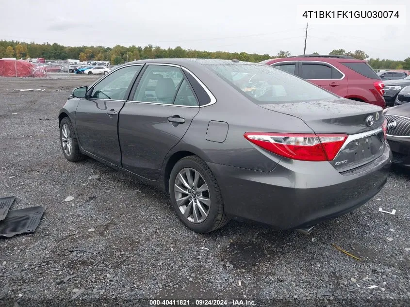 2016 Toyota Camry Xse/Xle VIN: 4T1BK1FK1GU030074 Lot: 40411821