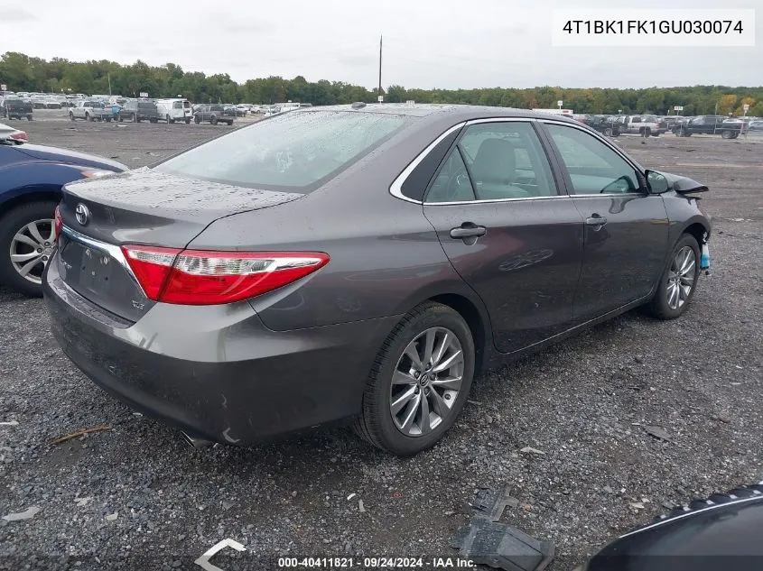 2016 Toyota Camry Xse/Xle VIN: 4T1BK1FK1GU030074 Lot: 40411821