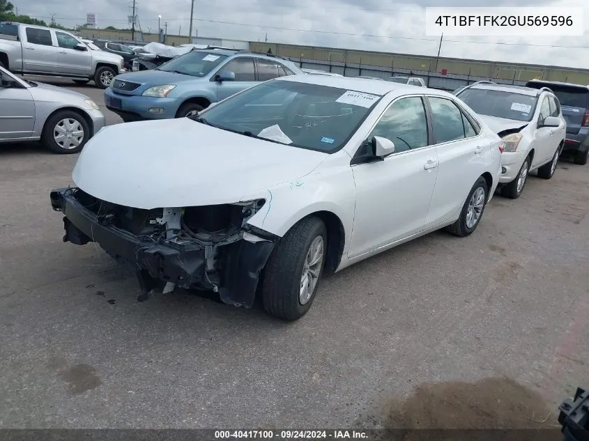 2016 Toyota Camry Le/Xle/Se/Xse VIN: 4T1BF1FK2GU569596 Lot: 40417100