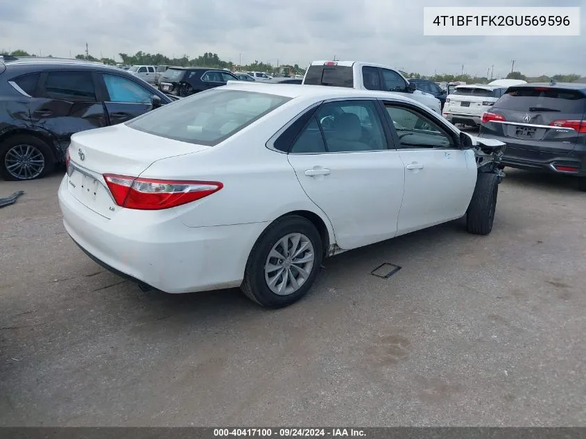 4T1BF1FK2GU569596 2016 Toyota Camry Le/Xle/Se/Xse