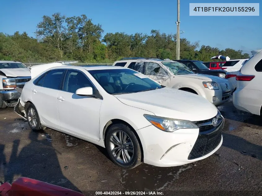 2016 Toyota Camry Se VIN: 4T1BF1FK2GU155296 Lot: 40420254