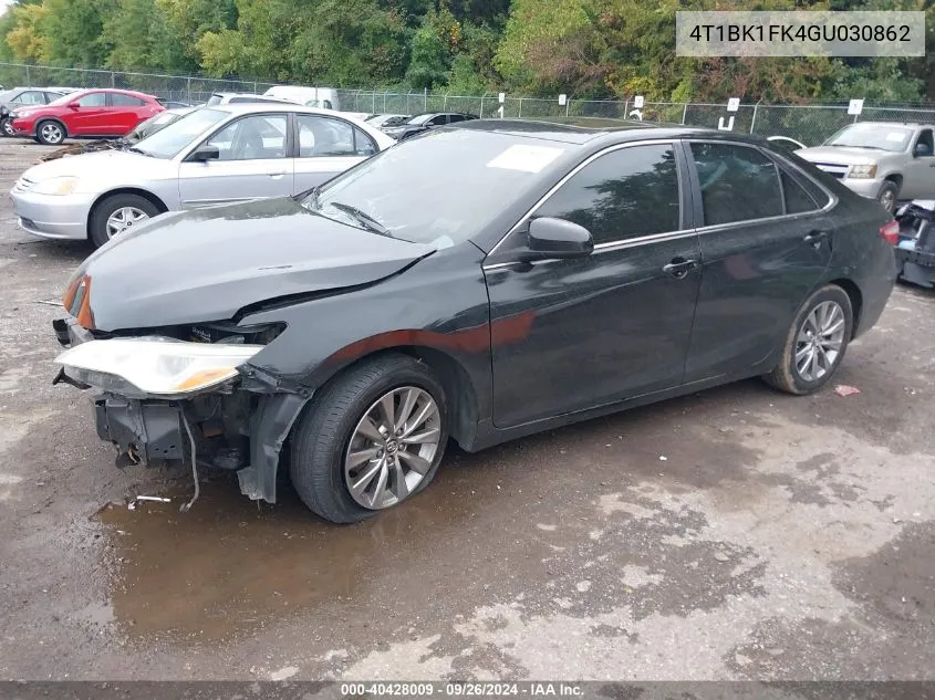 2016 Toyota Camry Xse/Xle VIN: 4T1BK1FK4GU030862 Lot: 40428009