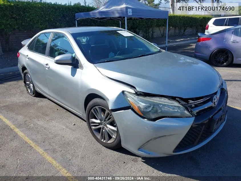 4T1BF1FK2GU174690 2016 Toyota Camry Se